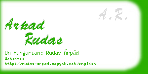 arpad rudas business card